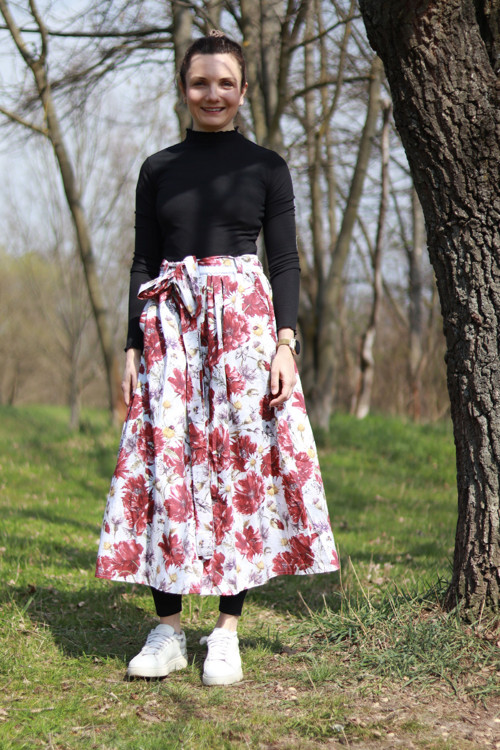 Midi sukně s propínáním — foto 2