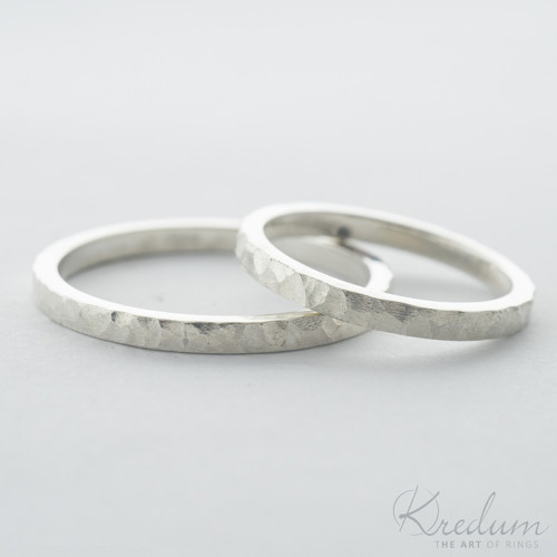 Broušený stříbrný snubní prsten - Raw silver — foto 3
