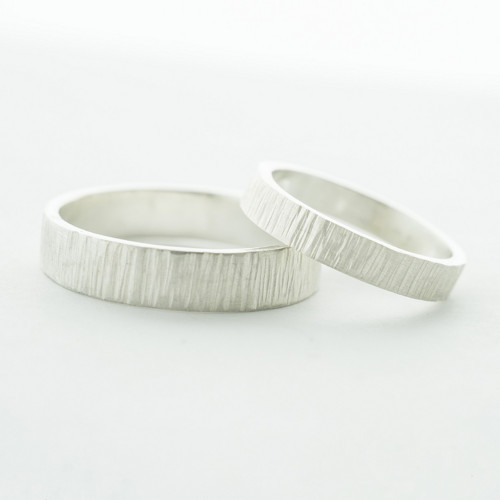 Snubní prsteny stříbro - Wood silver — foto 4
