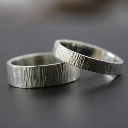 Snubní prsteny stříbro - Wood silver — foto 5