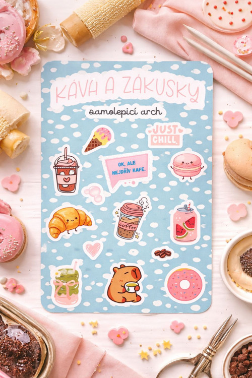 Samolepky arch - káva a zákusky — foto 2