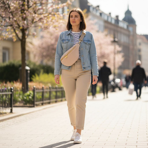 Ledvinka Mia Flow – cream beige — foto 6