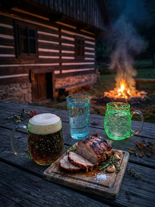 Fluorescenční svítící skleněný půllitr MODRÝ — foto 3