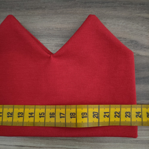 Čelenka korunka - tmavě červená (23,5cm) — foto 3