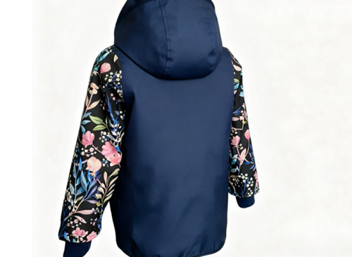Softshell bunda dětská Květy modrá JARO — foto 2