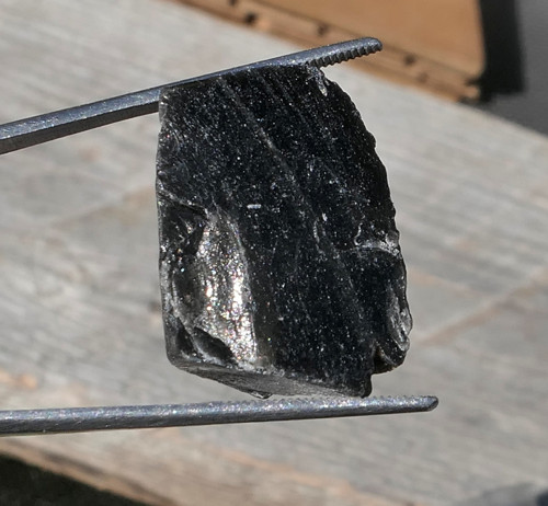 Surový obsidián stříbrný V3678 — foto 2