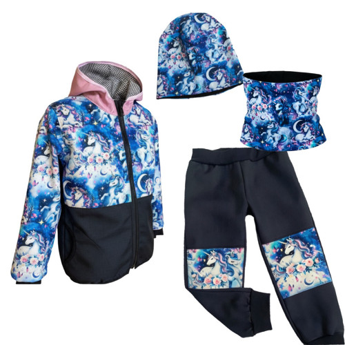 Softshell bunda dětská Jednorožci JARO — foto 3