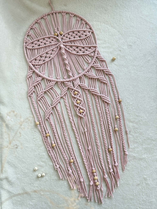 Ochranný amulet vážka macramé dekorace — foto 2