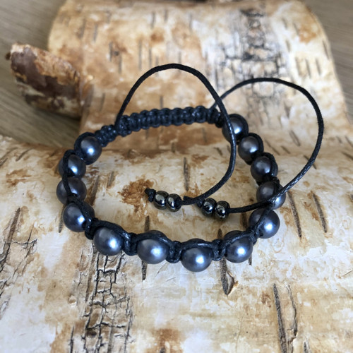Černý Shamballa Náramek — foto 3