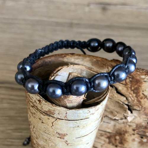 Černý Shamballa Náramek — foto 4