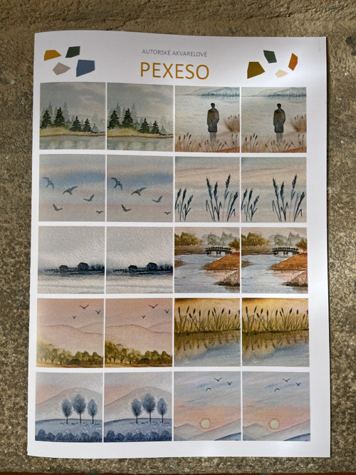 Autorské akvarelové PEXESO — foto 4