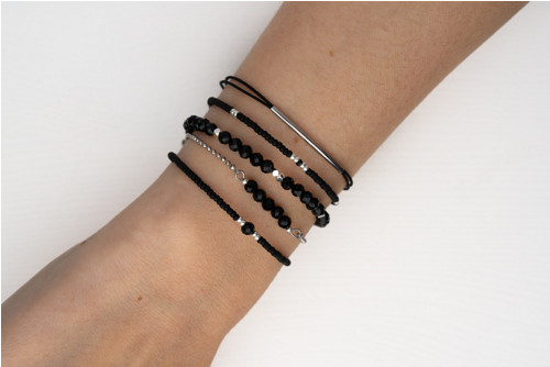 Náramek "Black Silver" - Miyuki — foto 5