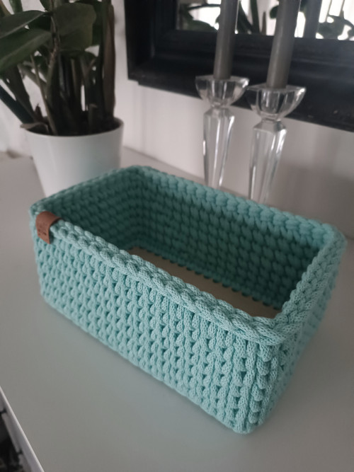 Háčkovaný košík - hranatý — foto 5