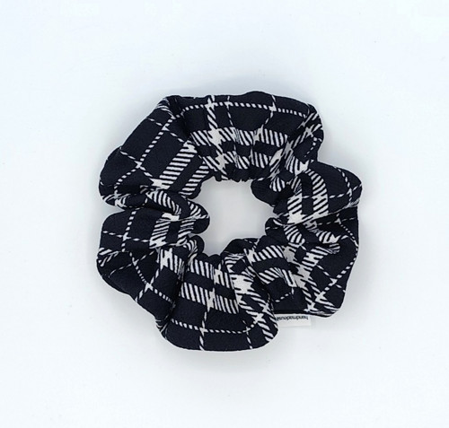 Scrunchie gumička černo bílá L - klasik — foto 2