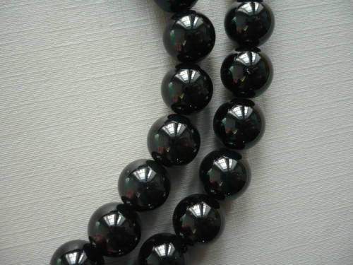 Vrtané kuličky 10 mm - onyx, 1 ks — foto 2