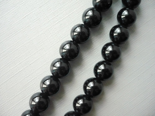 Vrtané kuličky 8 mm - onyx, 2 ks — foto 2