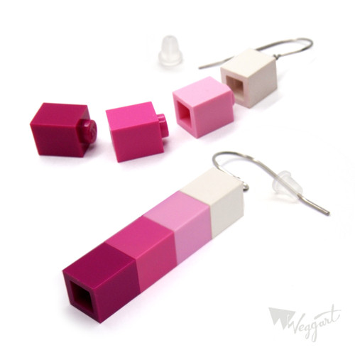 Pink Variation Earring Set (LEGO + ocel) — foto 3