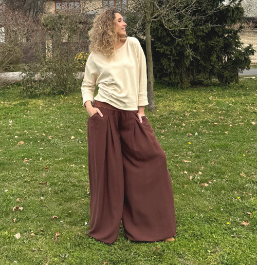 Kalhotová sukně palisandr — foto 2