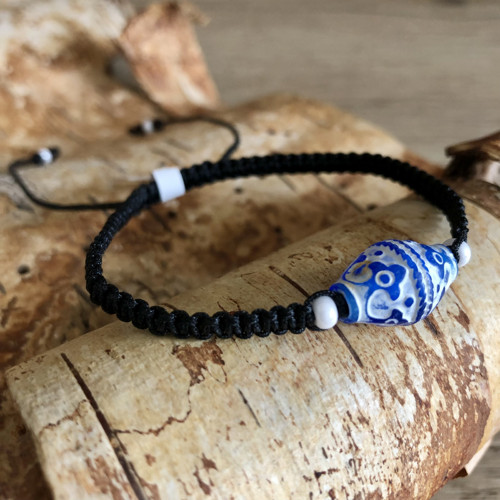 Boho Shamballa Náramek Do Tmavě Modra — foto 3