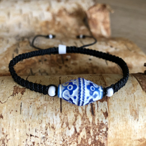 Boho Shamballa Náramek Do Tmavě Modra — foto 2