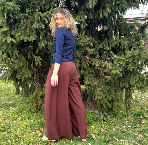 Kalhotová sukně palisandr — foto 6