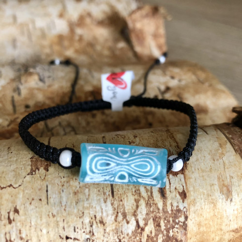 Boho Shamballa Náramek Tyrkysově Modrý — foto 2