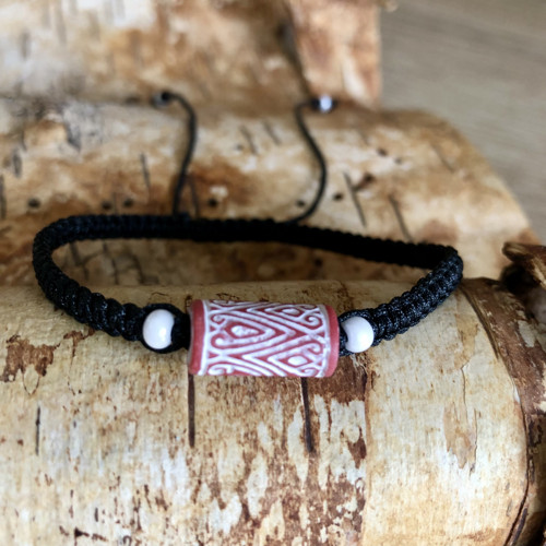 Boho Shamballa Náramek Červenobílý Iii — foto 2