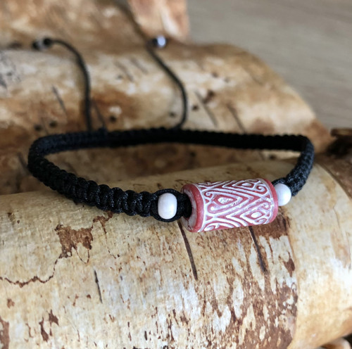 Boho Shamballa Náramek Červenobílý Iii — foto 3