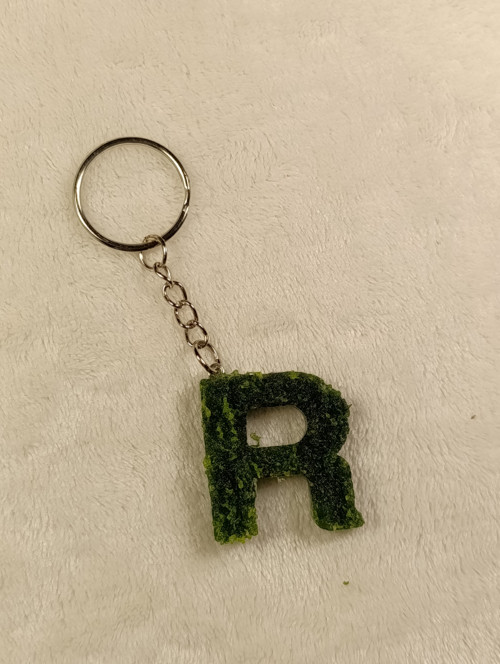 Mechový přívěsek - R — foto 2