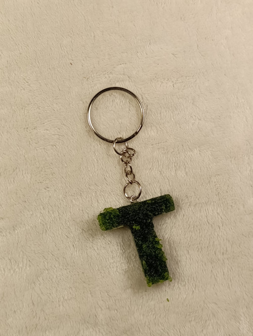 Mechový přívěsek - T — foto 2