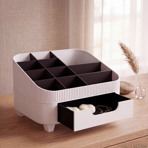 Make-up organizér s přihrádkami - Bílo - černý — foto 2