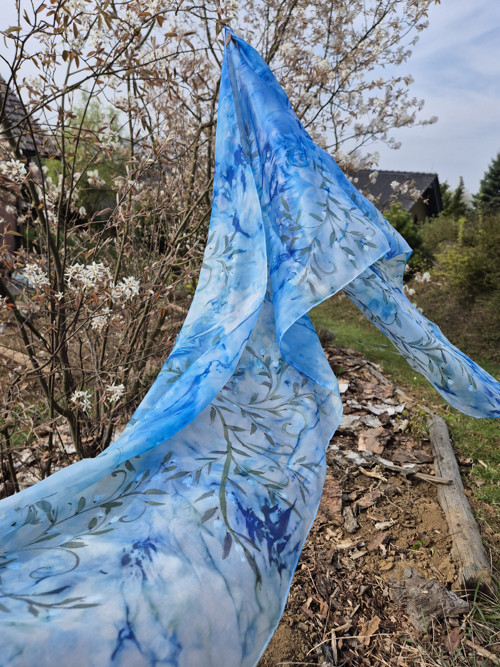 Muchovník /hedvábná šála 45 x 180 cm/ — foto 3