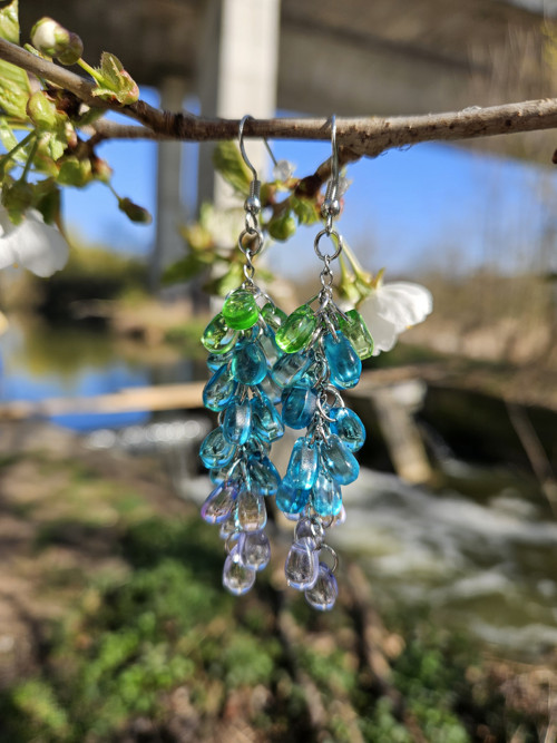 Náušnice - "Water drops" — foto 2