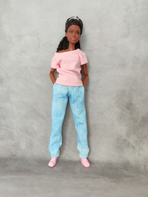Tepláky jeans pro Barbie — foto 3