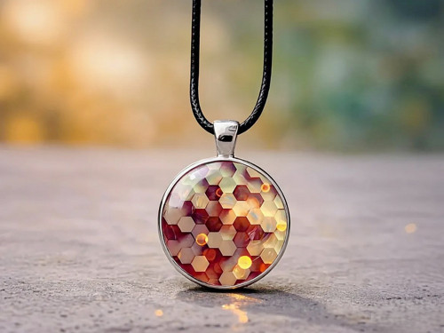 Náušnice a přívěsek Hexagon — foto 2