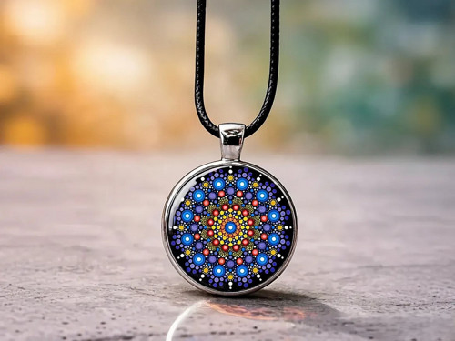 Náušnice a přívěsek Mandala — foto 2