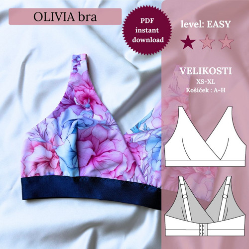 OLIVIA bra - PDF sewing pattern (XS-XL, koš. A-H) — foto 2
