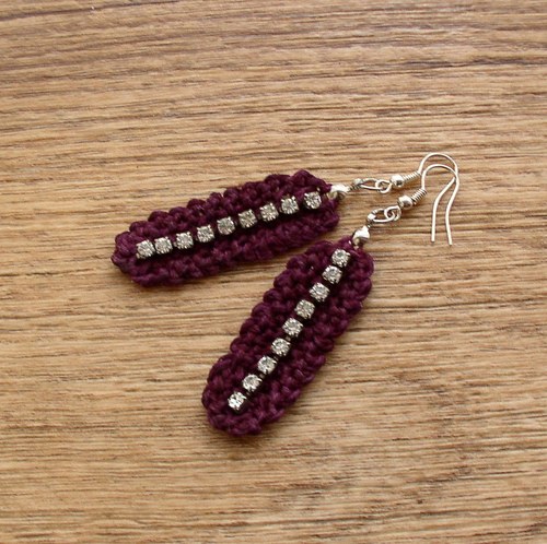 Náušnice... Štras ve víně — foto 6