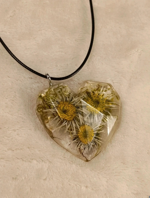Přívěsek srdce se 7kraskami a mechem — foto 2