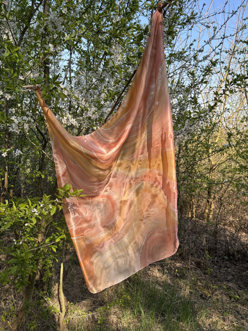 Hedvábný šátek - Karneol — foto 6
