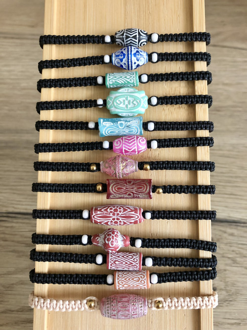 Boho Shamballa Náramek Do Oranžova — foto 4