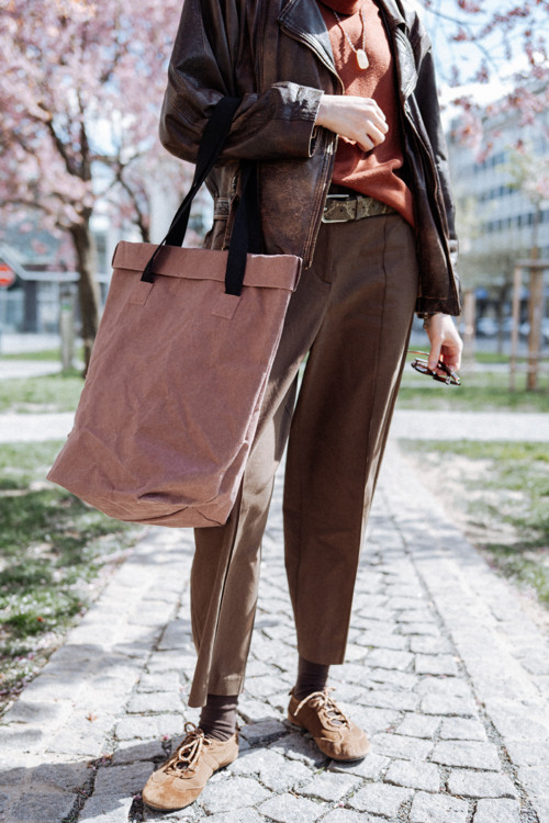 Papírový shopper // pudrová — foto 2