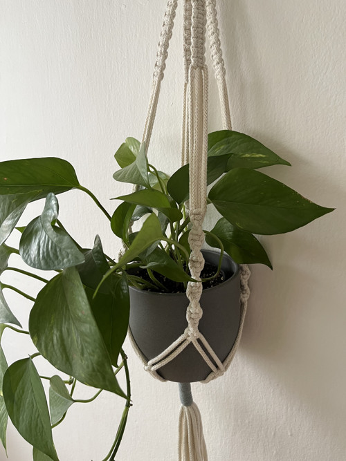 Macrame závěsný květináč — foto 3