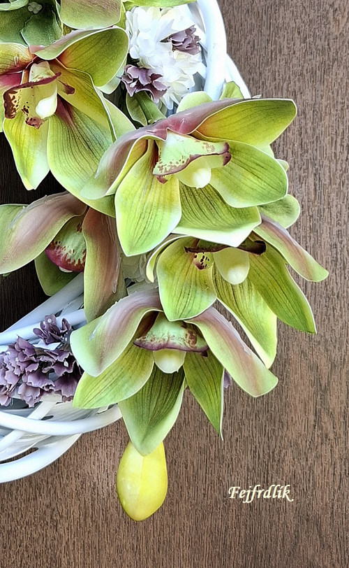 Věnec s orchidejemi a hortenziemi.. — foto 5