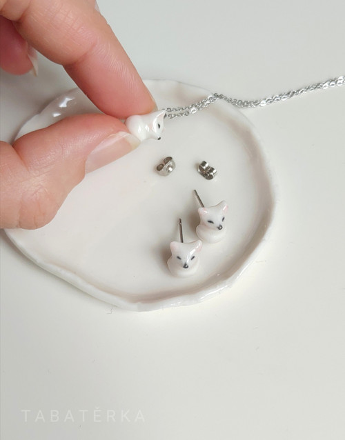 Naušnice lišky porcelánové — foto 2