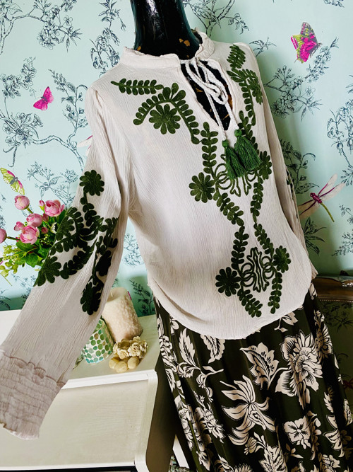 Halenka boho vyšívaná — foto 3