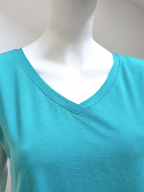 Volné triko "Véčko"- barva laguna (S-XXL) — foto 2