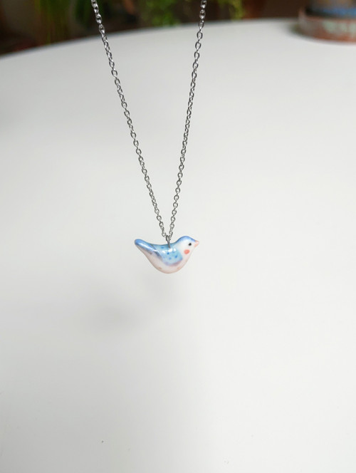 Přívěsek ptáček porcelánový — foto 2