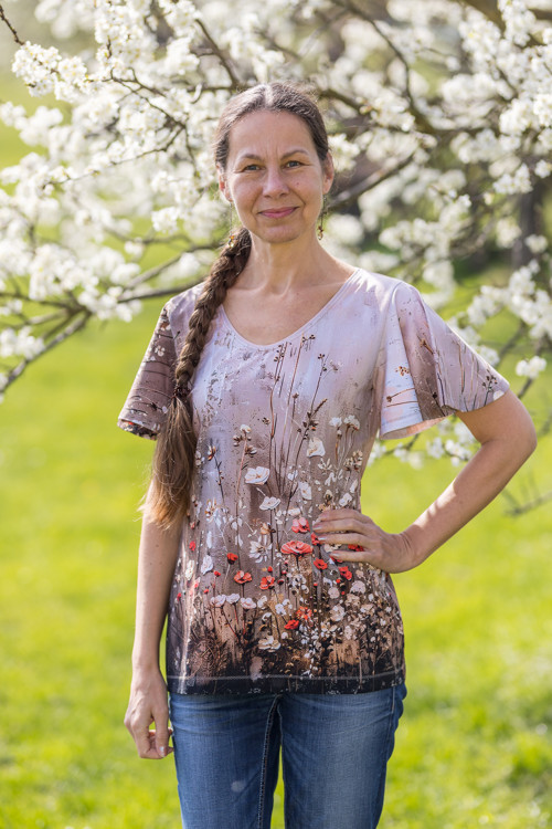Tričko hnedá lúka — foto 2