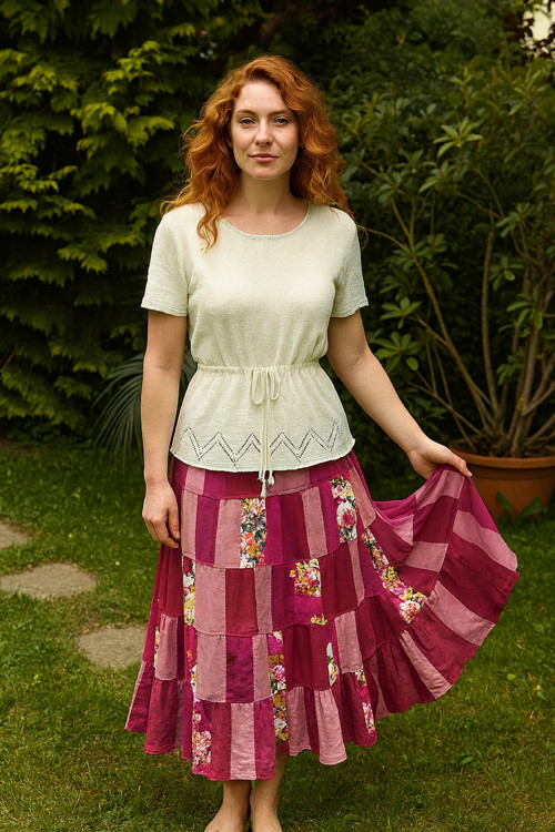 Patchworková sukně Pink lady — foto 6